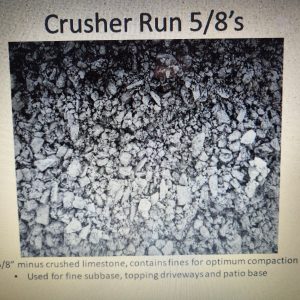 Crusher Run 5/8's 3yd-12yd (DELIVERY ONLY)